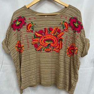 Free People embroidered short sleeve